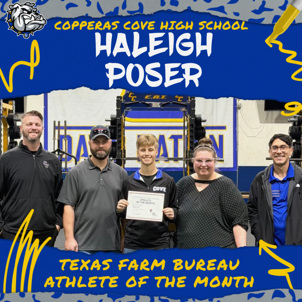 copperasd cove high school haleigh oser etxas farm burew athlete of the month