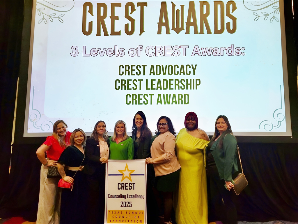 Copperas Cove ISD counselors receiving the CREST AWARDS