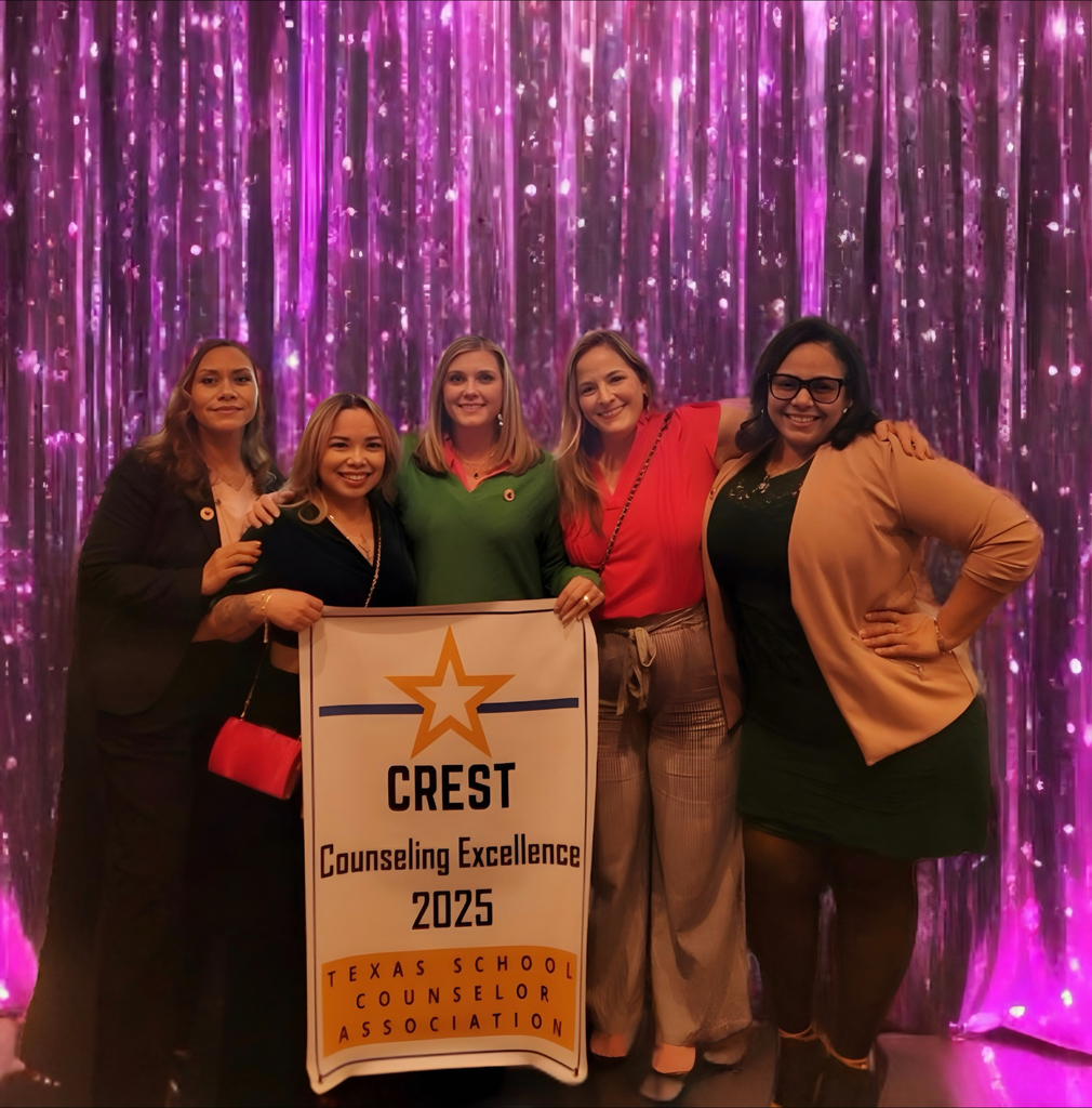 Copperas Cove High School counselors receiving the CREST award