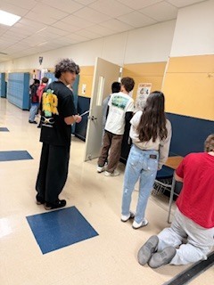 Copperas Cove High School students doing a Gallery Walk