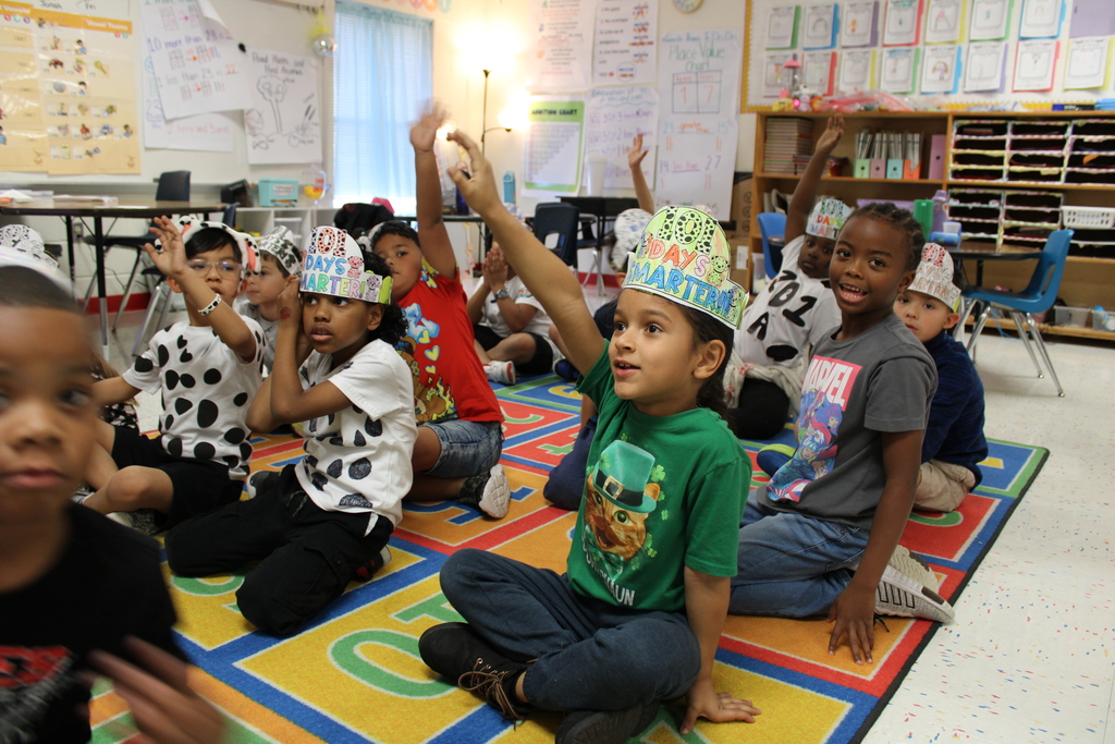 Students in 101 days hats