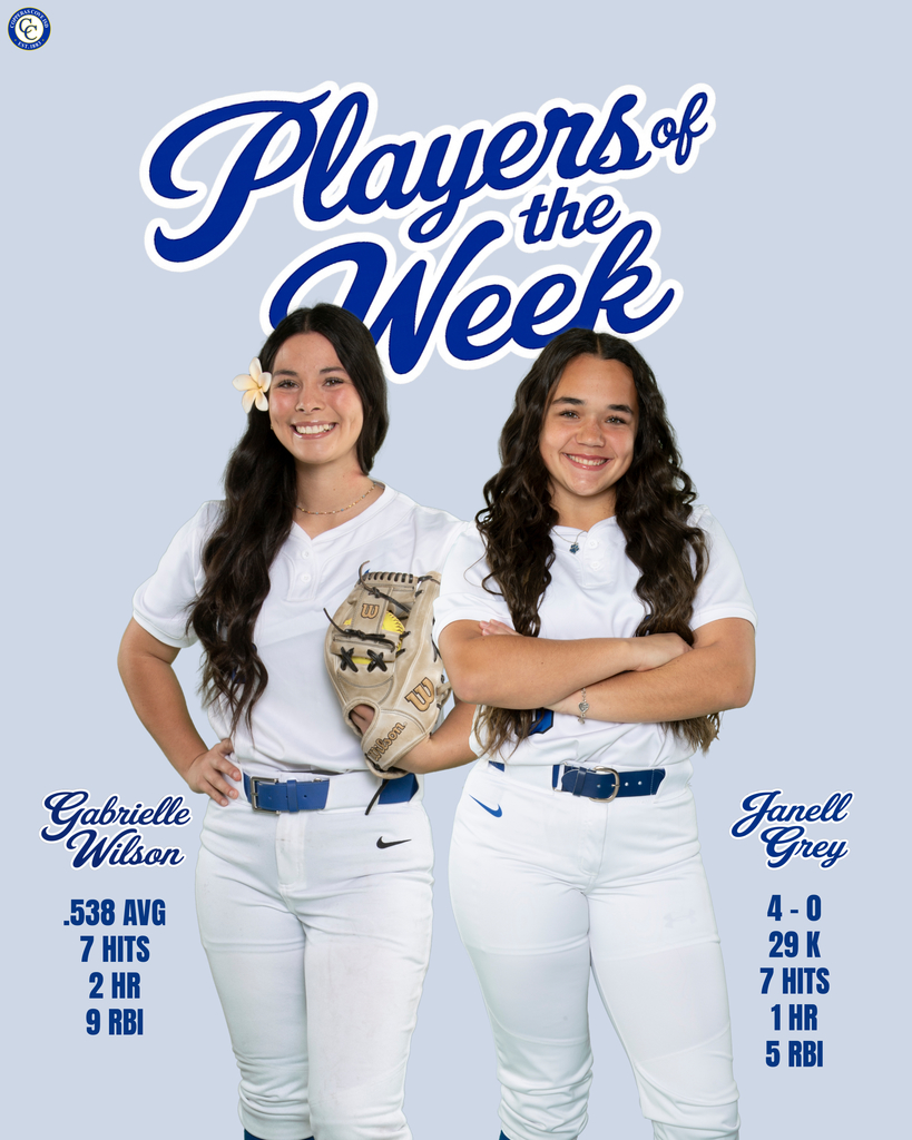 softball players of the week Garielle wilson and janell grey