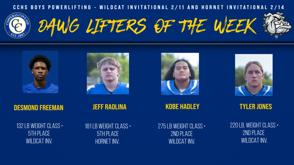 lifters of the week