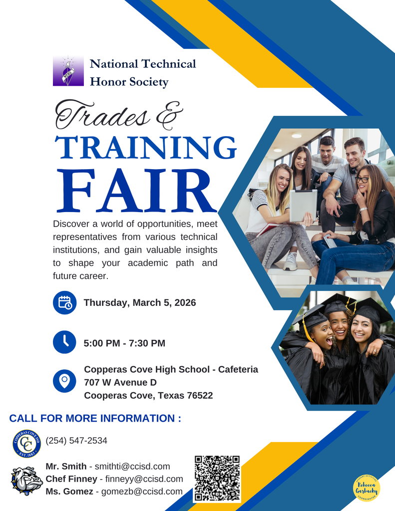 Graphical flyer with students in various poses, such as working as a group or in graduation caps celebrating. Text in post body.