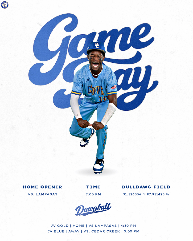 bulldawg gameday home opener vs lampasas time 7pm bulldawg field