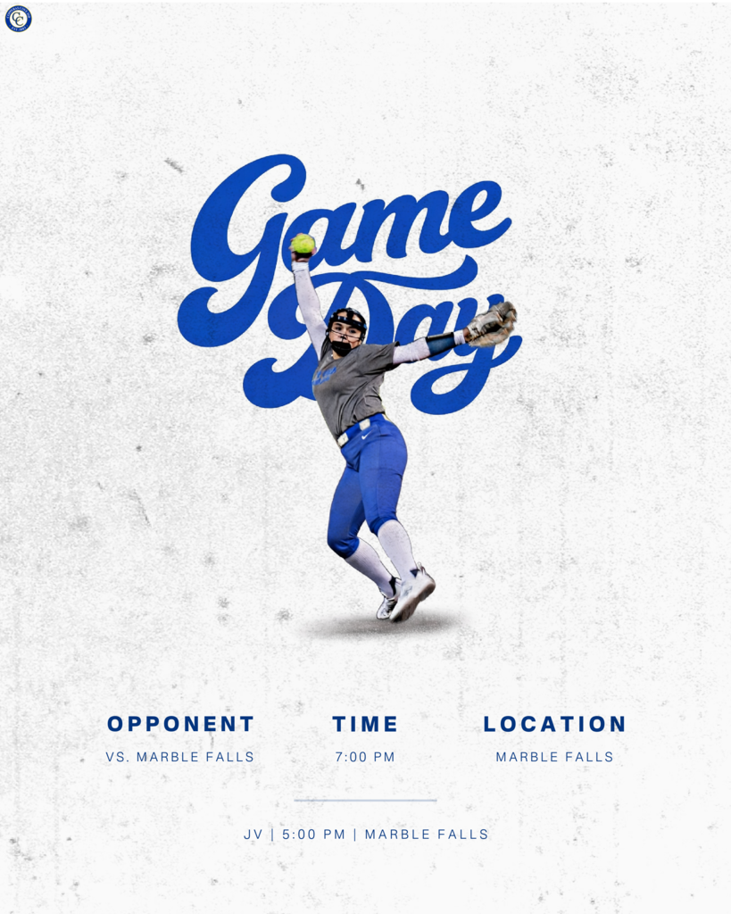 gameday opponent marble falls time 7pm, location marble falls. jv at 5