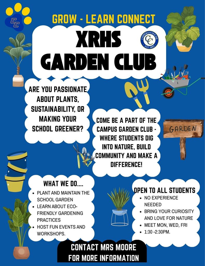 XRDS Garden Club poster with logos