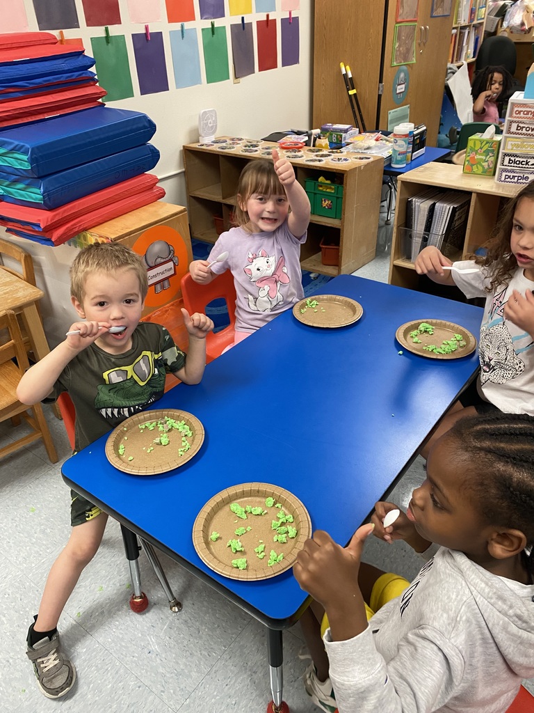 Enjoying green eggs and ham