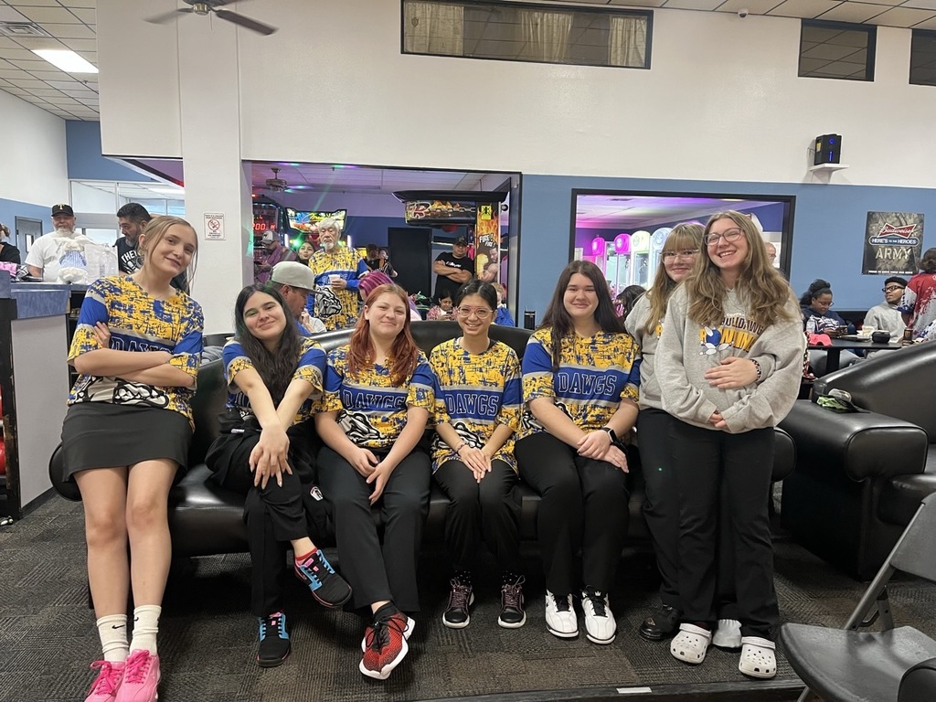 The Copperas Cove High School bowling team sitting on a couch