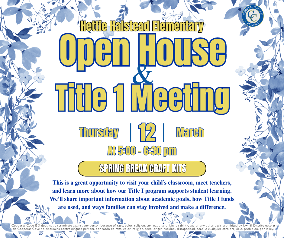 Open house title 1 flyer details in caption