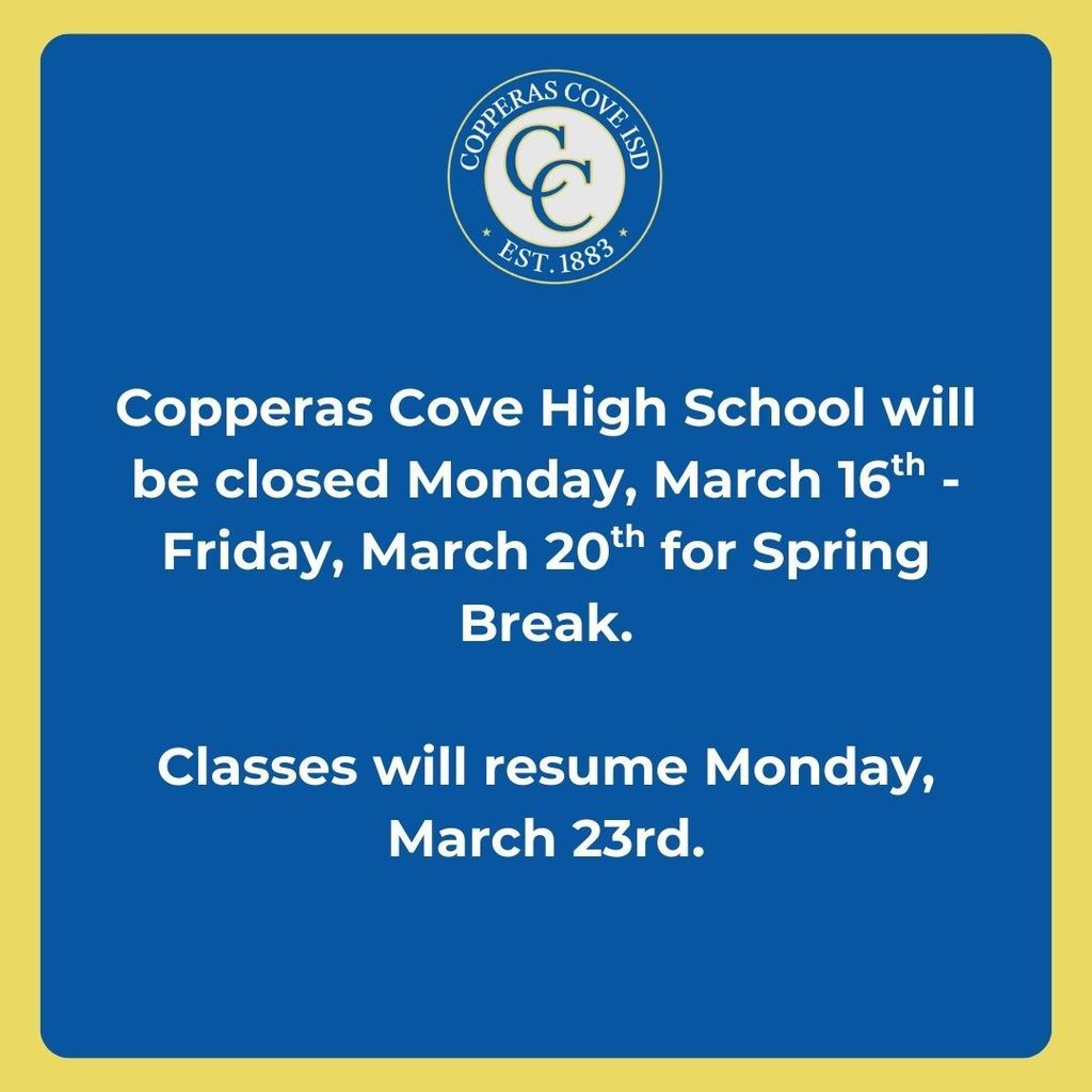 A graphical template with the Copperas Cove ISD seal. Text in post body.