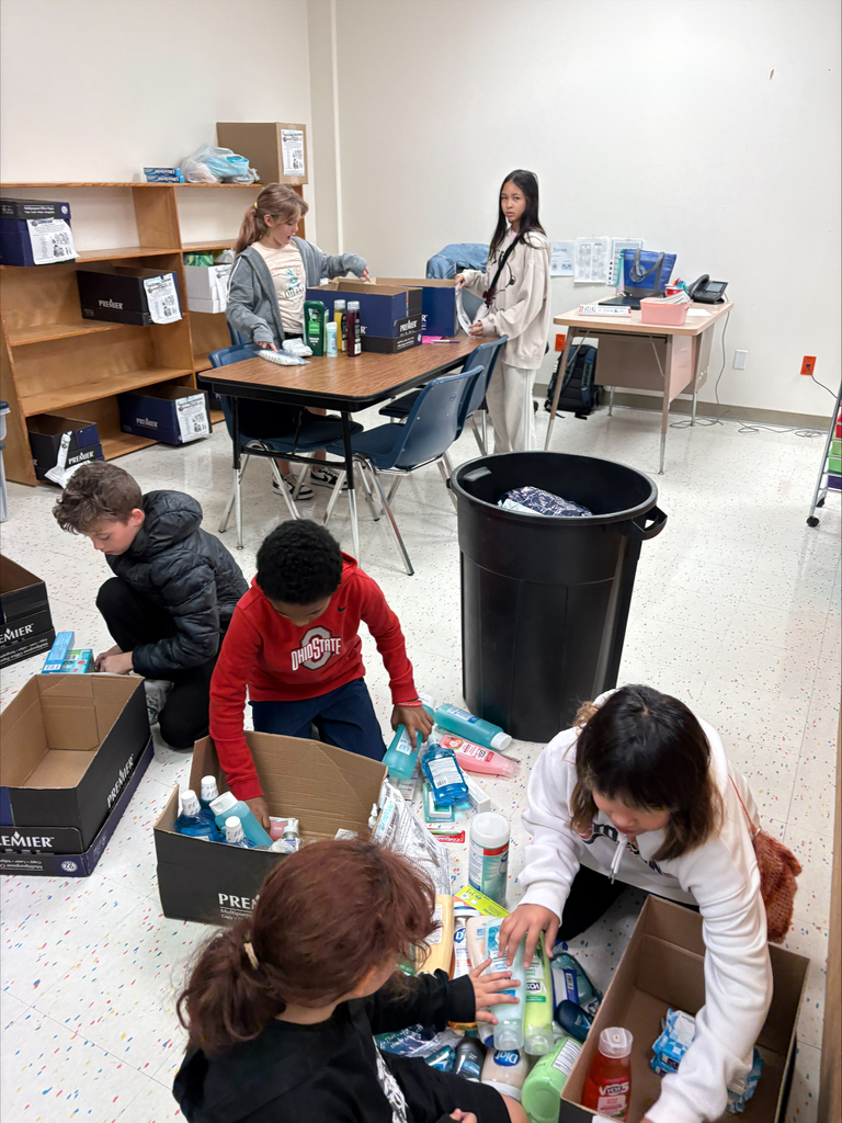 Stuco student pack toiletries into boxes