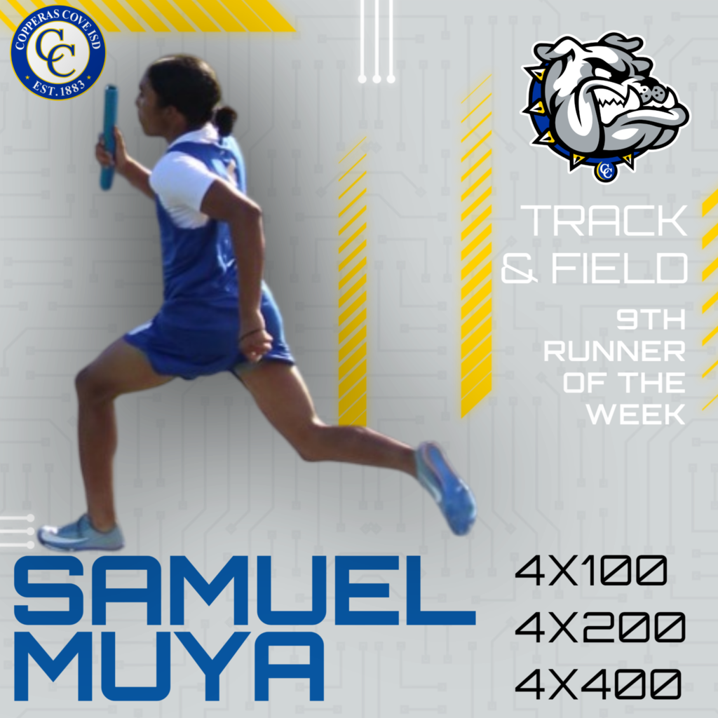 runner of the week samuel muya 4x100, 4x200, 4x400
