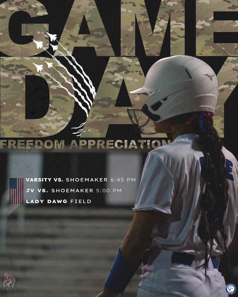 gameday freesom appreciation vs shoemaker 645 and jv 5pm lady dawg field