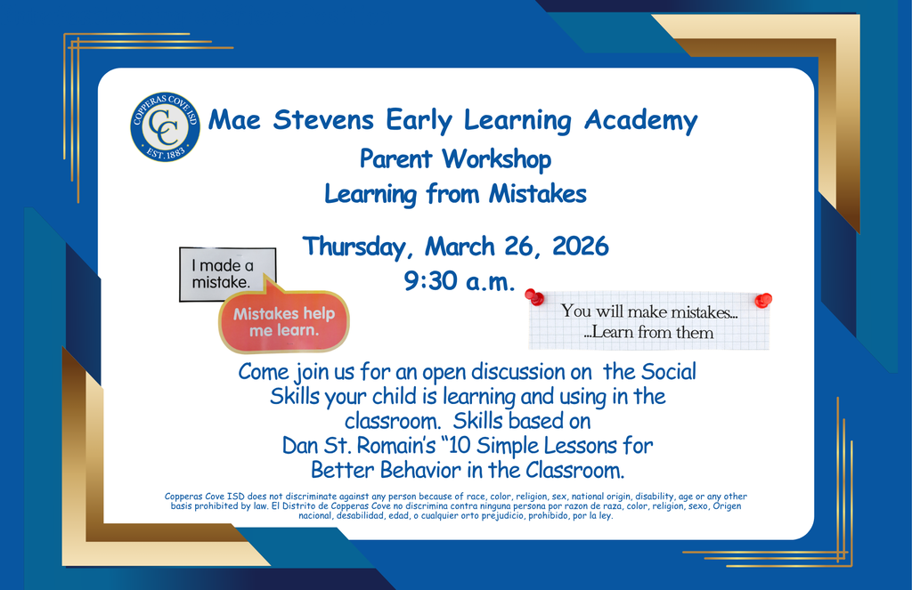 Parent Workshop Learning From Mistakes