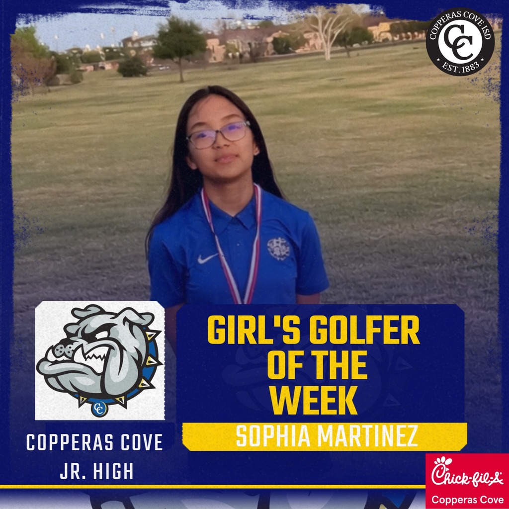 copperas cove jr high girls golfer of the week sophia martinez