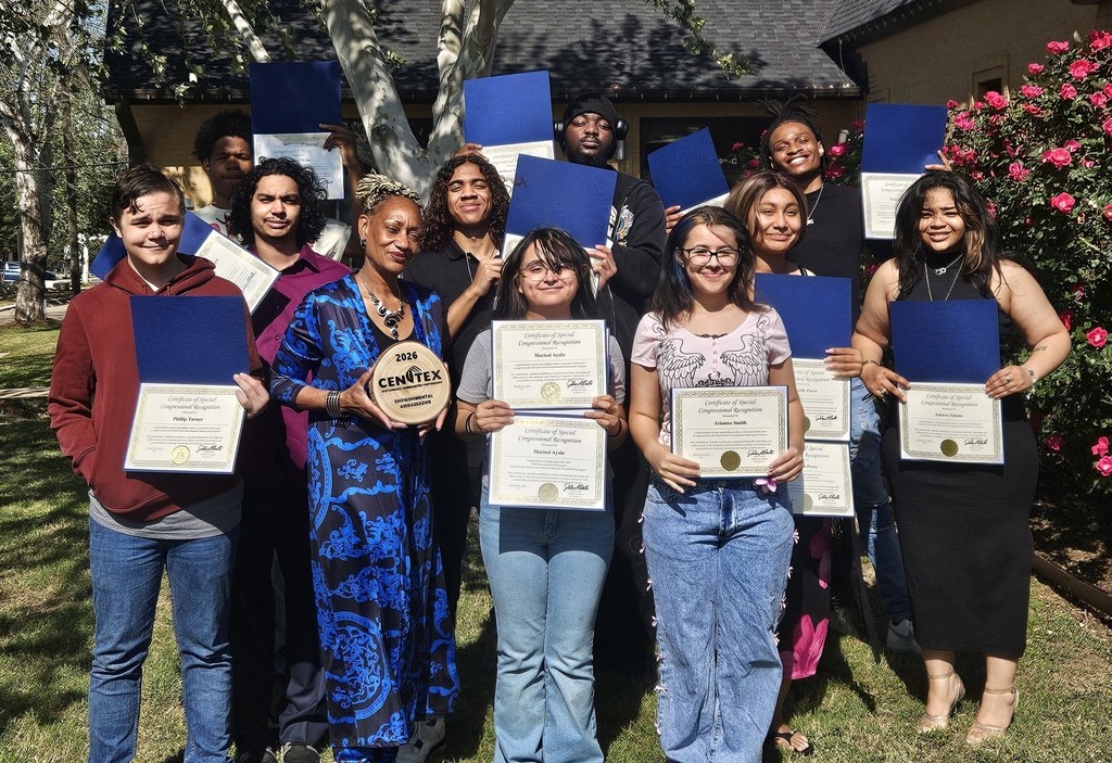 Crossroads High School Environmental Ambassador students 