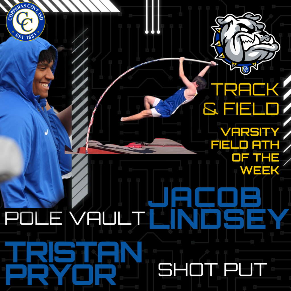 varsity field athletes of the week jacob lindsey pole vault and tristan pryor shot put