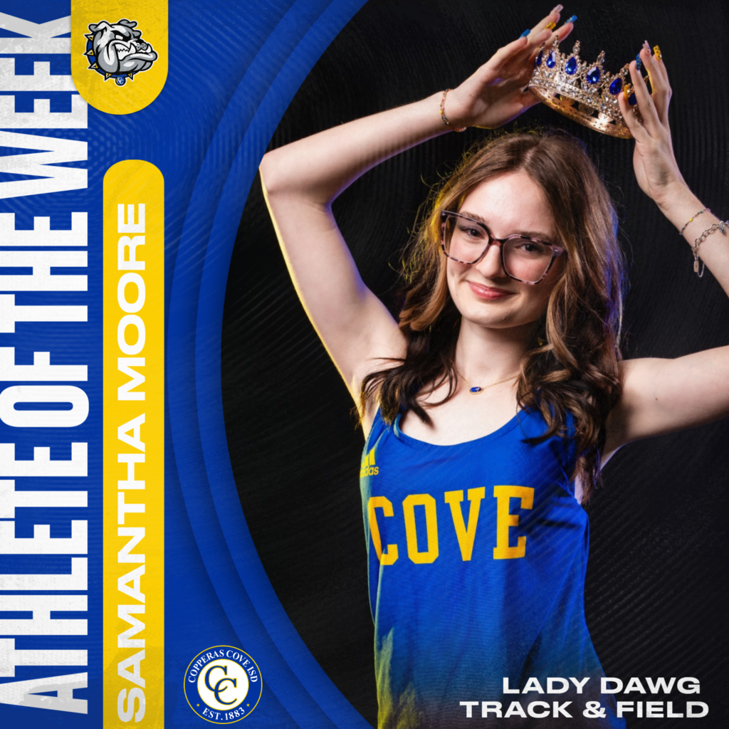 samantha moore lady dawg track and field athlete of the week