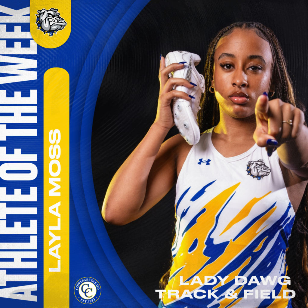 athlete of teh week layla moss lady dawg track and field