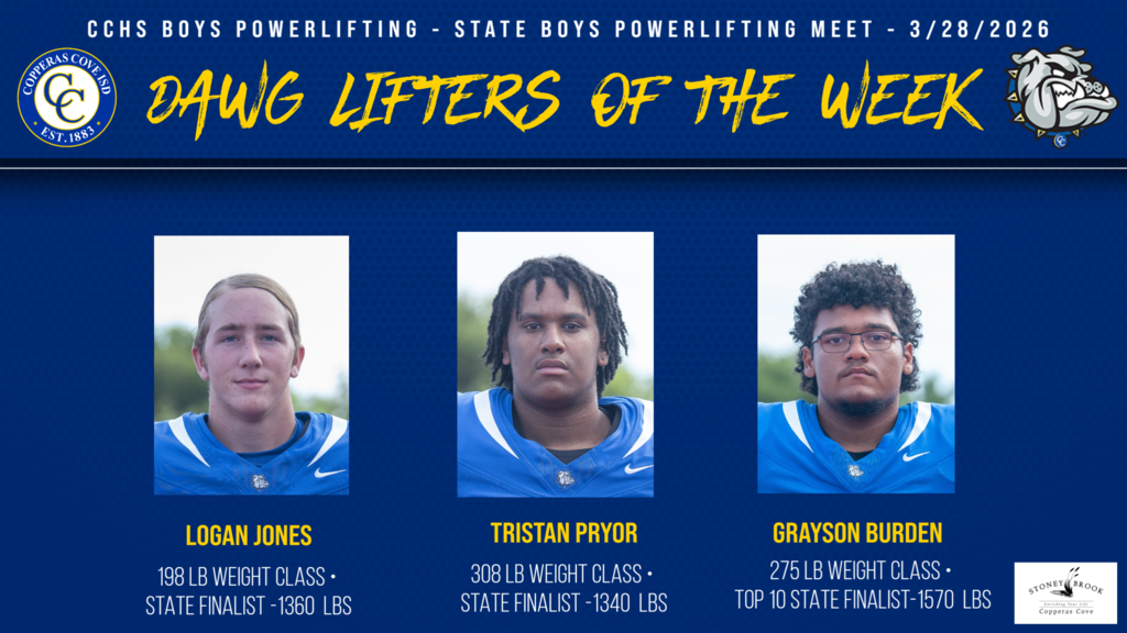 cchs boys powerlifting state boys powerlifting logan jones, tristan pryor, and grayson burden