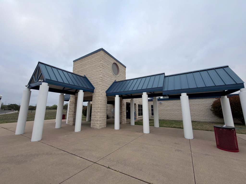 Photo of updated front of a campus