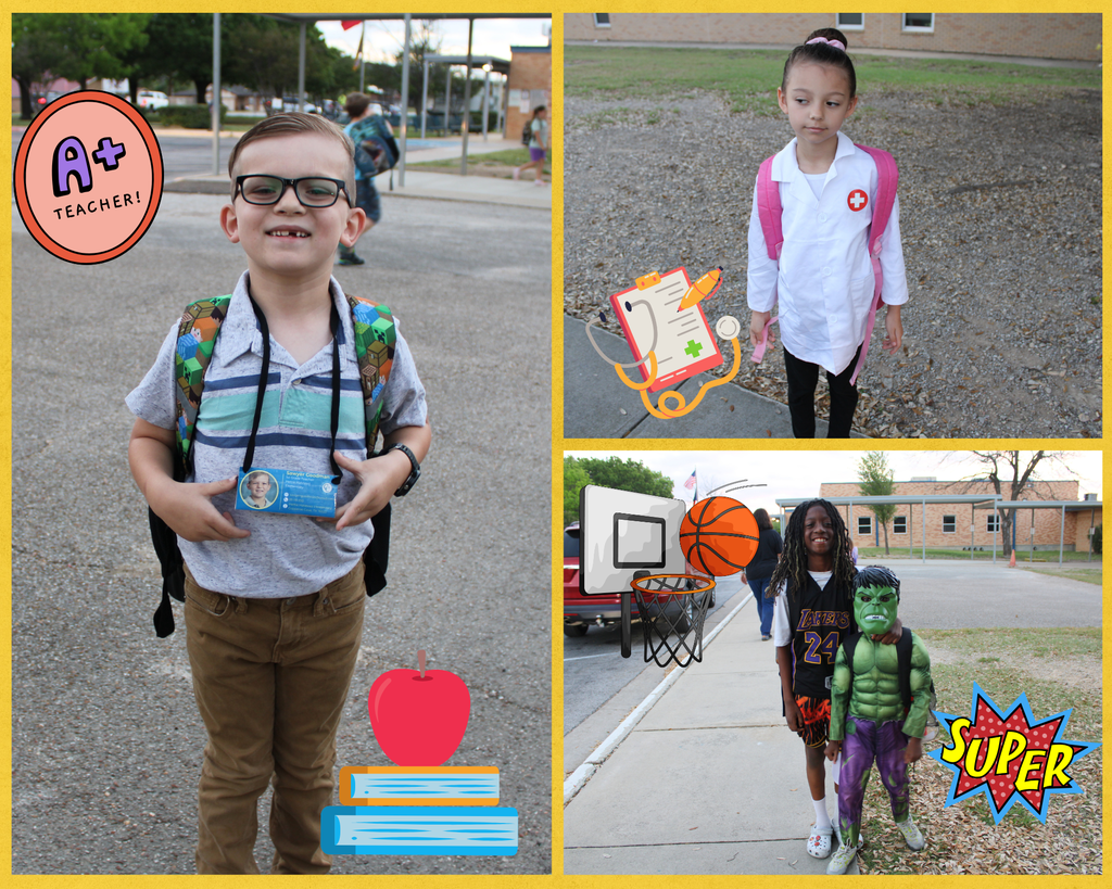 Students dressed up in future careers