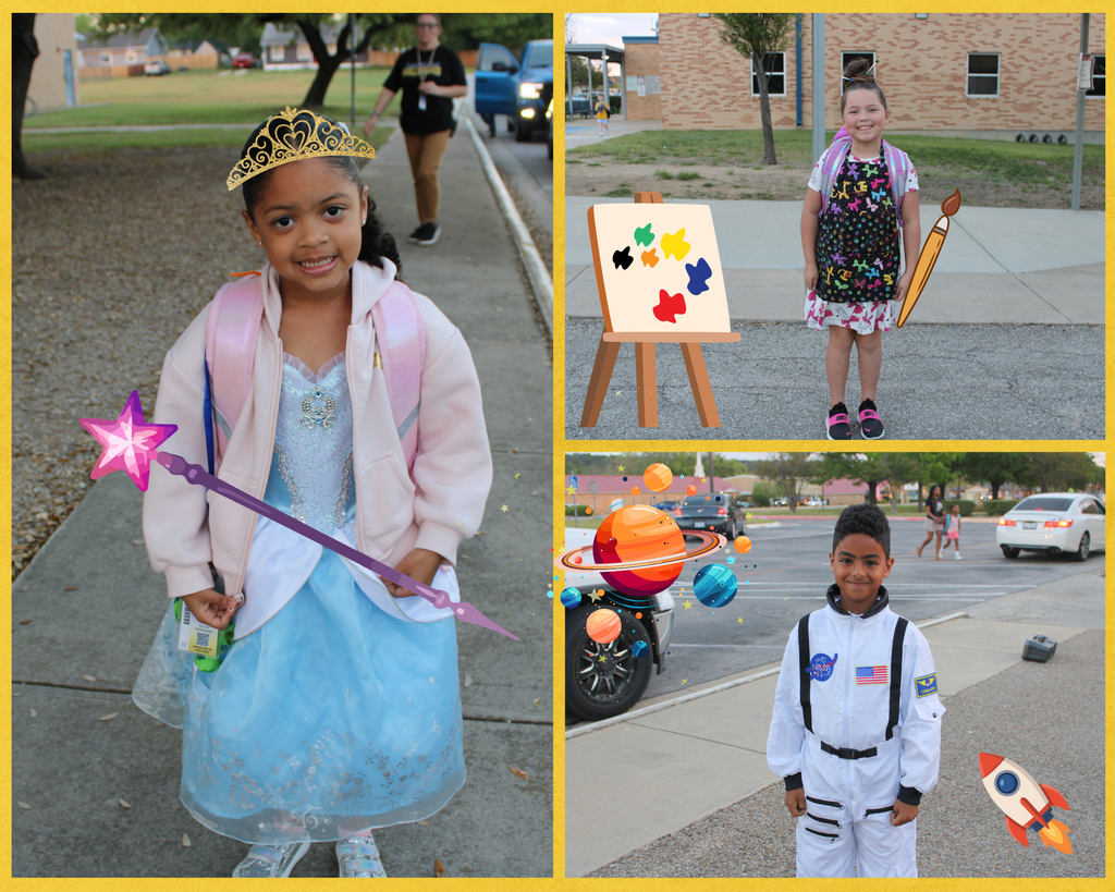 Students dressed up in future careers