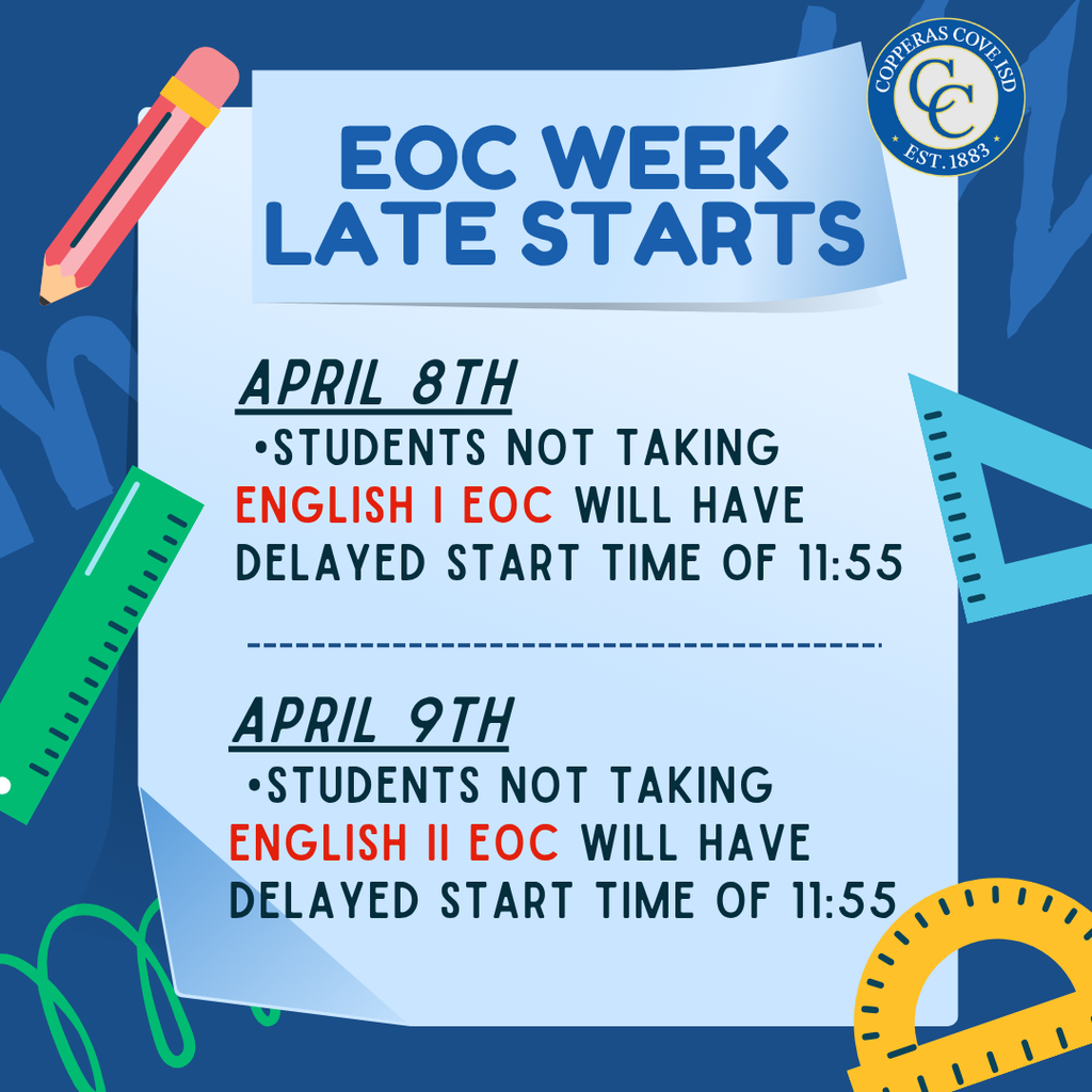 EOC Late Starts with logos