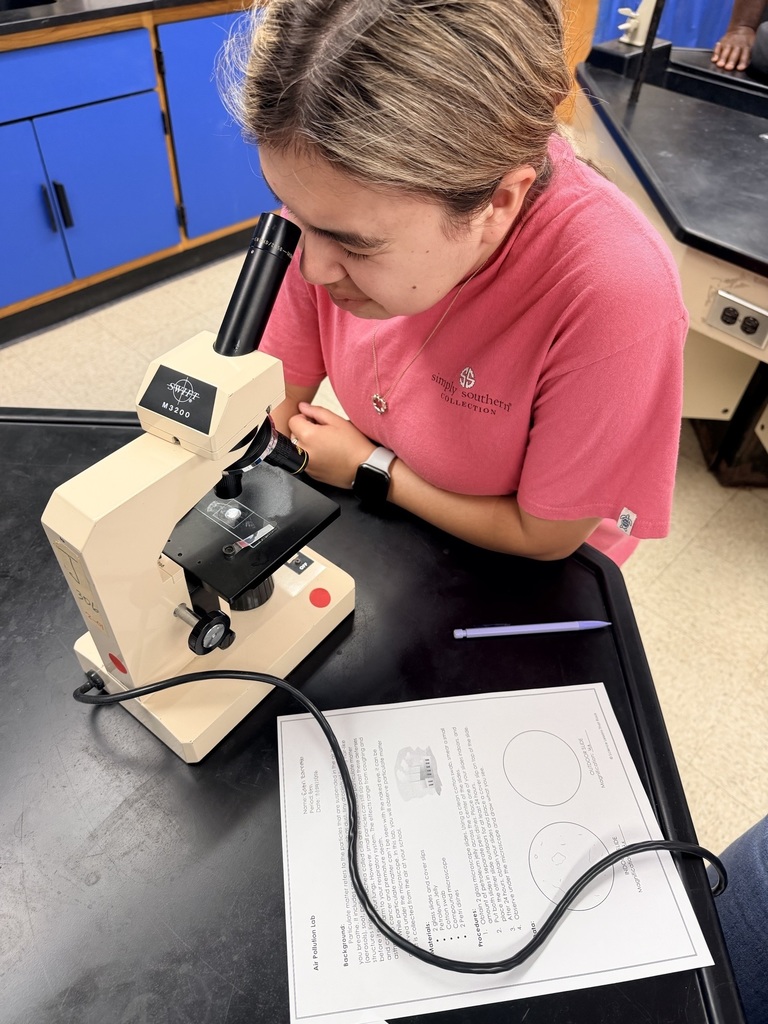 Copperas Cove High School students doing lab work in Enviromental Systems class.