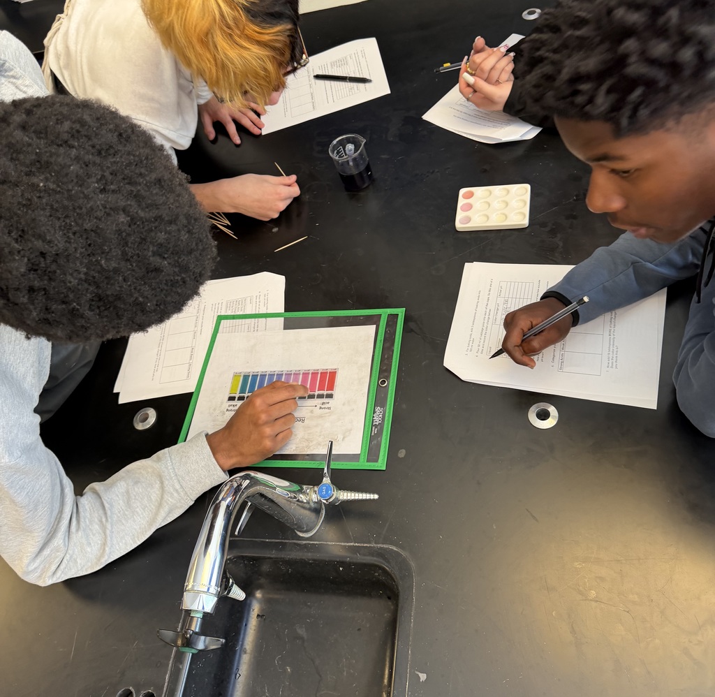Chemistry students performing an experiment.
