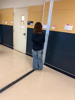 Copperas Cove High School students participating in a gallery walk