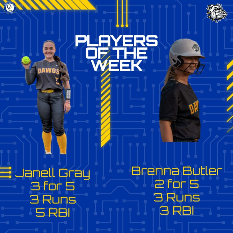 softball played dirge week Janelle grey and Brenna butler 