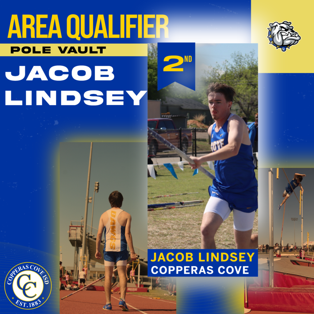area qualifier 2nd place pole vault jacob lindsey