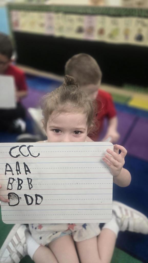 Practicing handwriting 