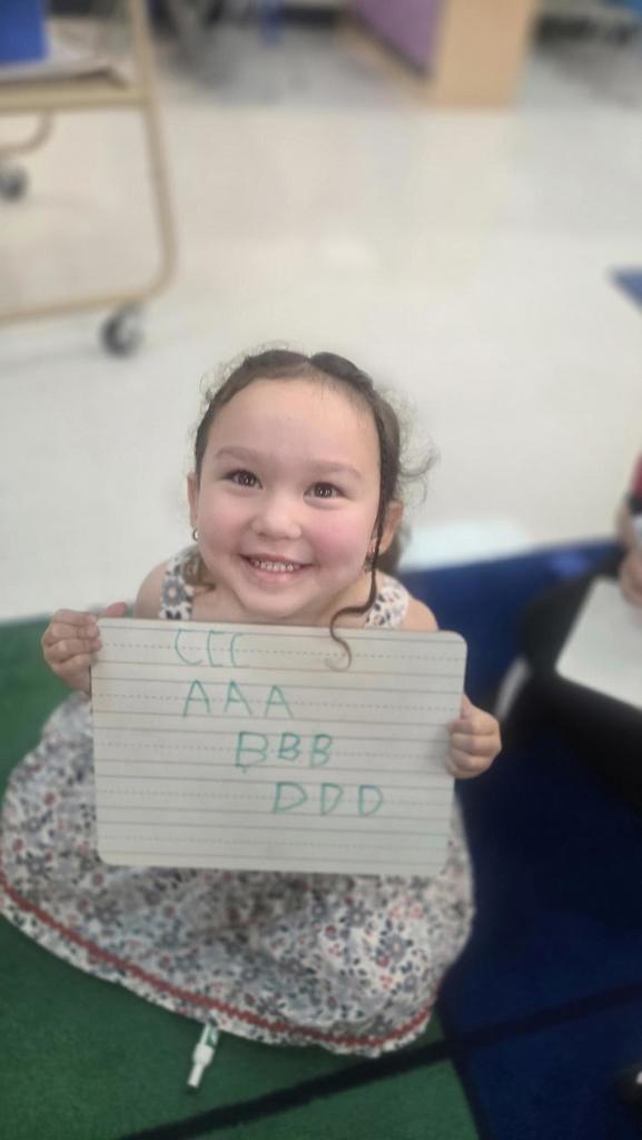 Practicing handwriting 