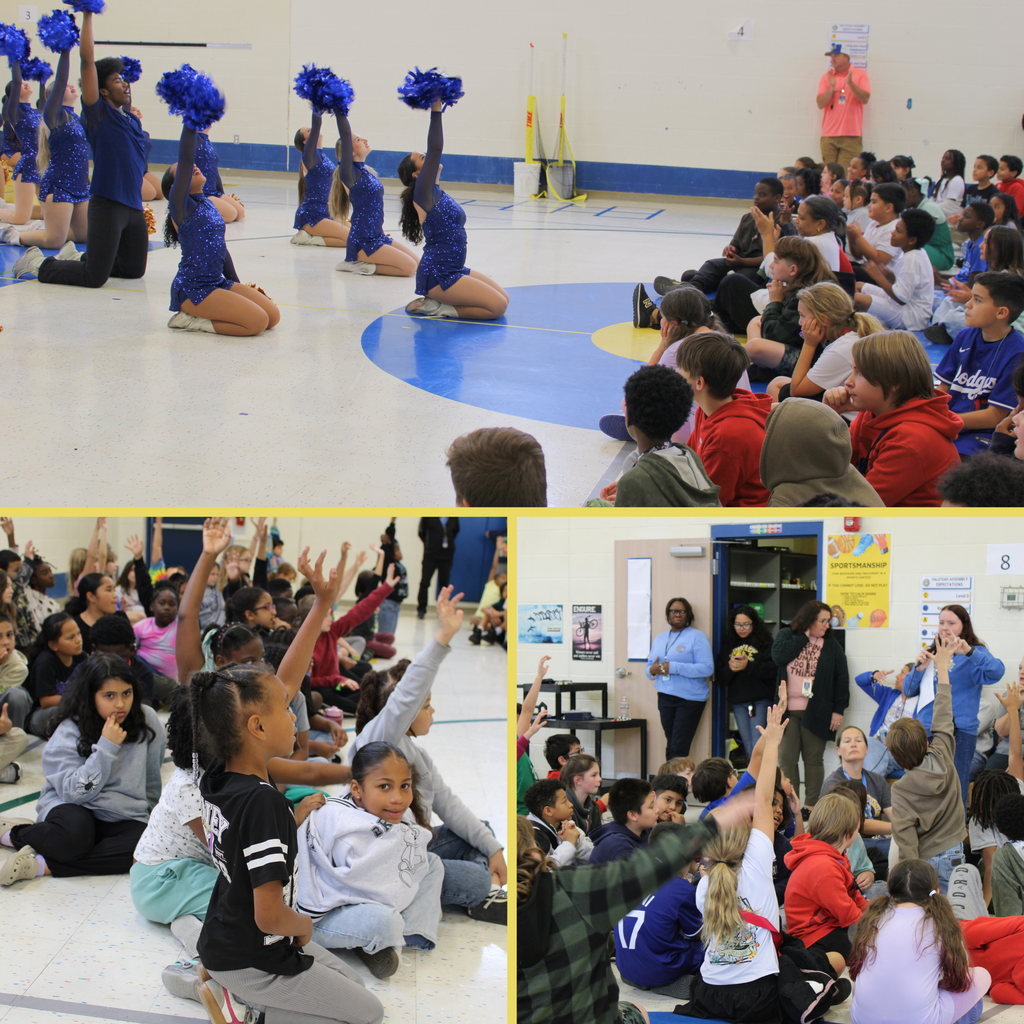 Collage of STAAR pep rally