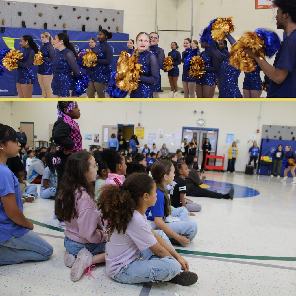 Collage of STAAR pep rally