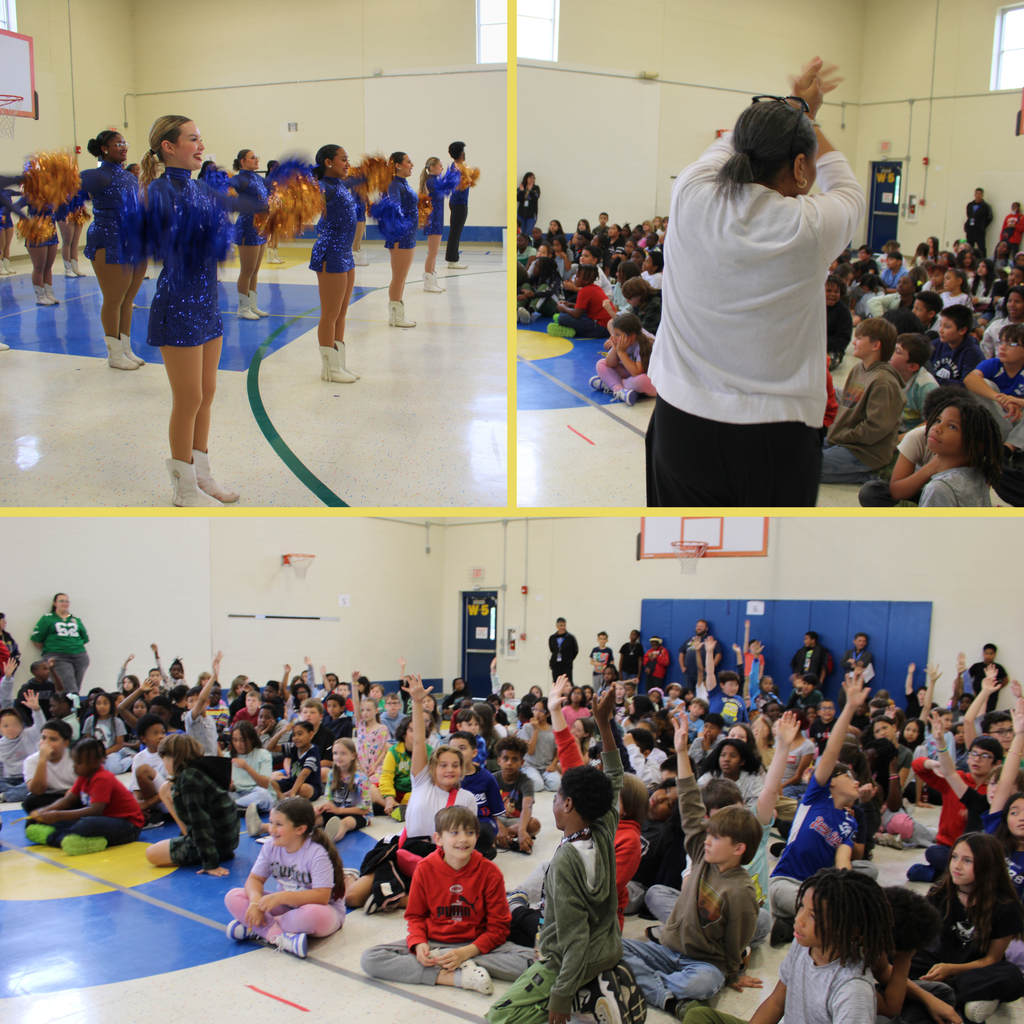 Collage of STAAR pep rally