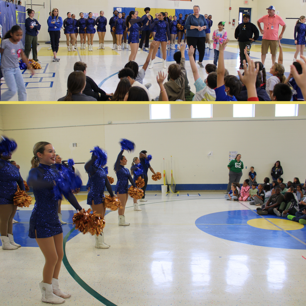 Collage of STAAR pep rally