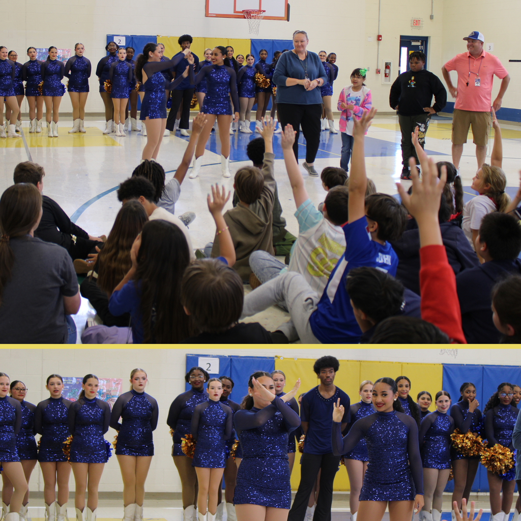 Collage of STAAR pep rally