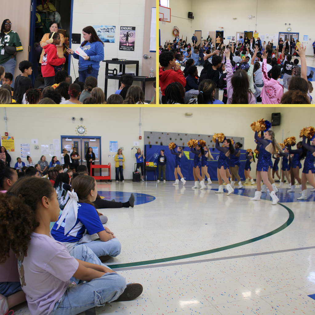 Collage of STAAR pep rally