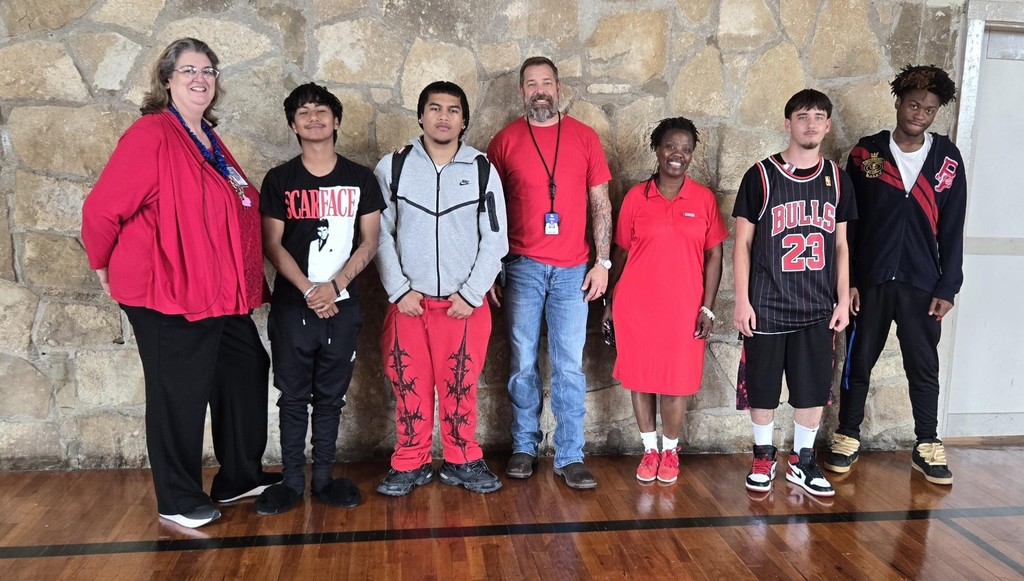 Staff  and students in Red to support military awareness