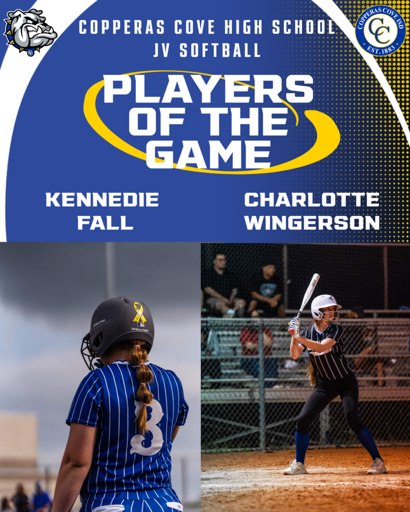 jv softball players of the week Fall and wingerson