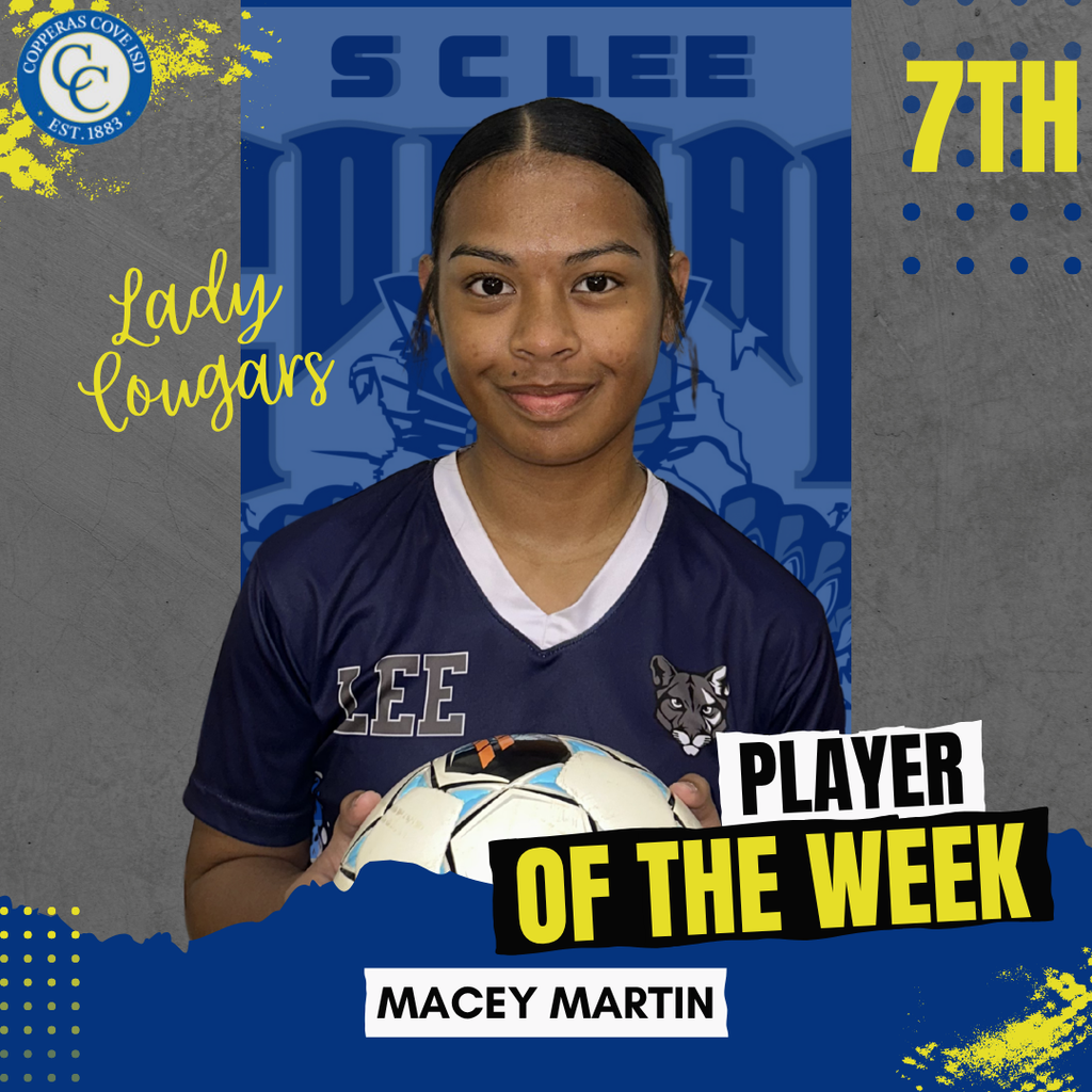7th grade player of teh week macey martin