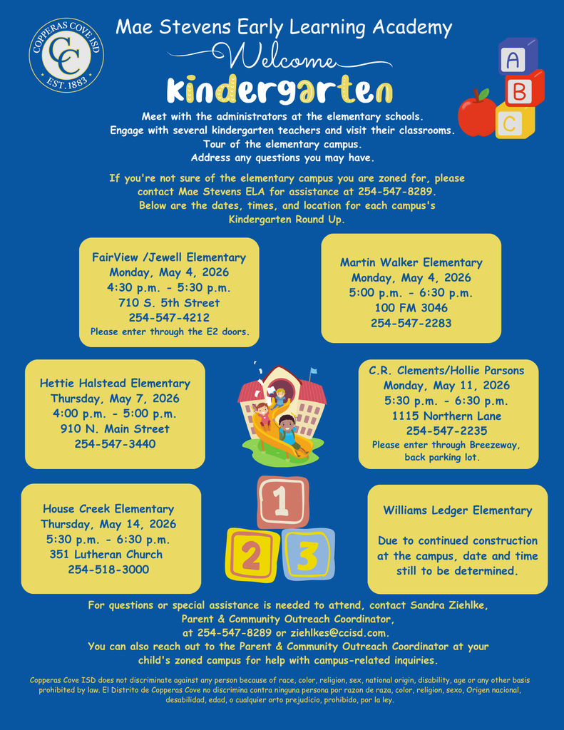 Kindergarten Round up English