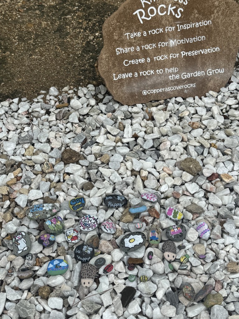 Kindness rock garden at Copperas Cove library