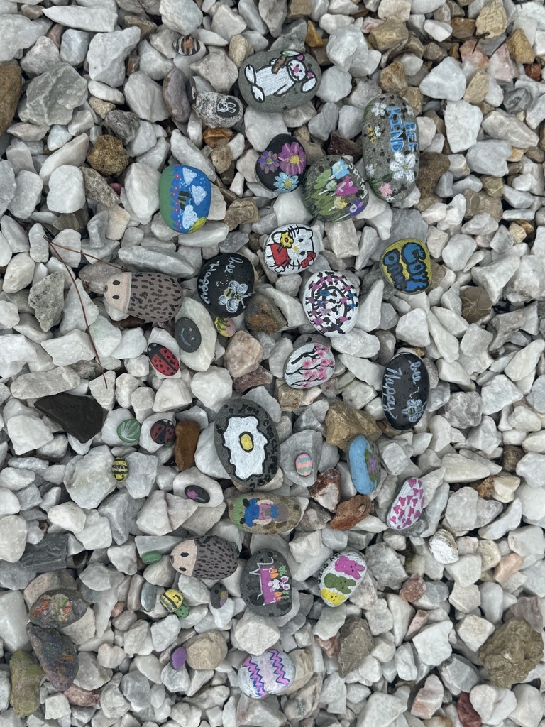 Kindness rock garden at Copperas Cove library