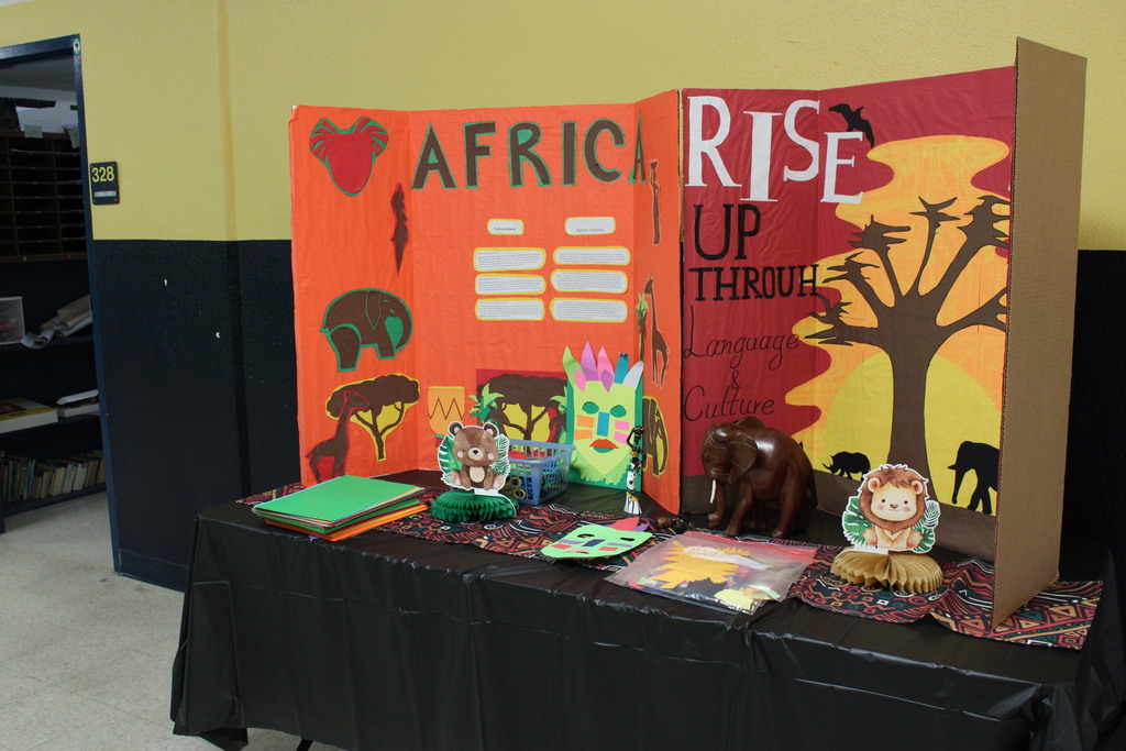 An Africa display at Multicultural Night