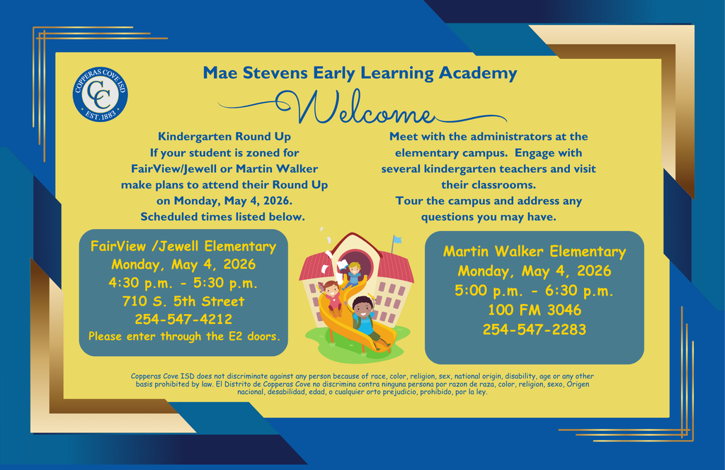 Kindergarten Round Up at Elementary Campus